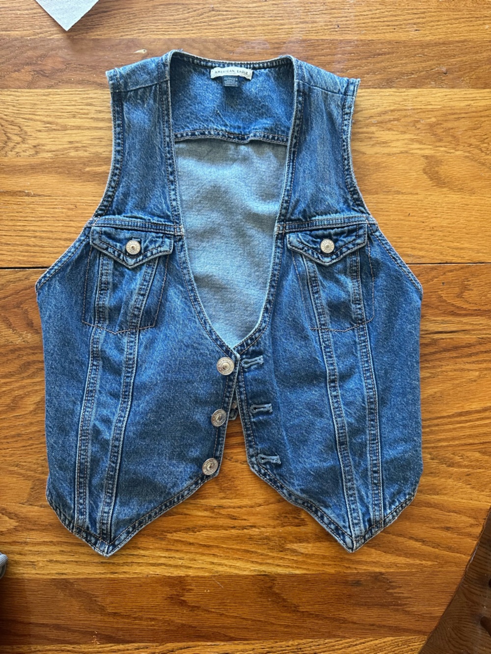 American Eagle Outfitters Blue Denim Vest - Picture 3 of 5